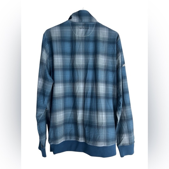 Travis Mathew Pullover Plaid 1/4 Zip Long Sleeve Golf Jacket - Picture 6 of 6